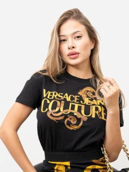 Koszulka damska bawełniana Versace Jeans Couture vjc76hahg00cj00gg89 S Czarna (8052019551778)