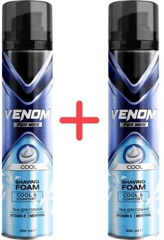 Упаковка піни для гоління Venom for men Cool 300 мл х 2 шт (2000999990021)