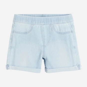 Детские джинсовые шорты на резинке для девочки H&M 061019586 116 см Светло-голубые (6666000325037)