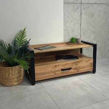 Тумба офісна MebliRoMax Loft 1100 Дуб Тахо /Чорний (000088441)