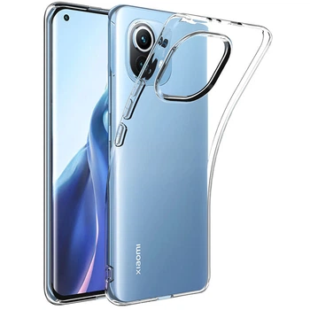 Чохол TPU Transparent 1.5 мм із захистом камери для Xiaomi Mi 11 Lite, прозорий захисний кейс Безбарвний
