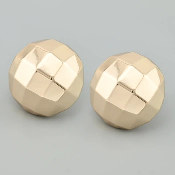 Серьги гвоздики Disco 45592 размер 25х25 мм вес 11.3 г позолота 18К