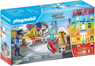 Zestaw zabawek Playmobil My Figures Służby ratownicze (4008789714008)