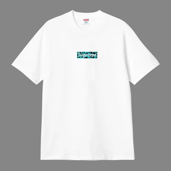 Футболка унисекс Supreme с рисунком доллара размер L белого цвета
