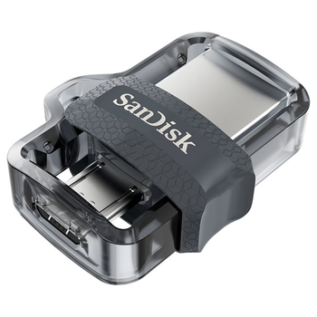 Флеш память SanDisk USB 3.0 Ultra Dual Drive OTG M3.0 128Gb (150Mb/s) Black