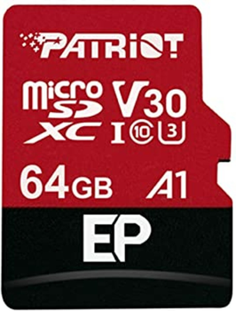 Карта памяти Patriot EP A1 R90/W80MB/s + SD-adapter (PEF64GEP31MCX)
