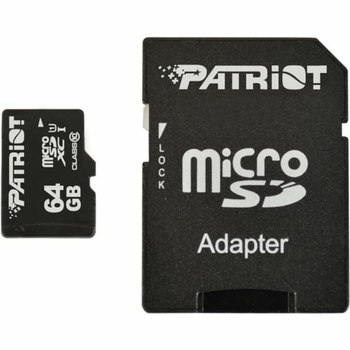 Карта памяти Patriot LX + SD-adapter (PSF64GMCSDXC10)