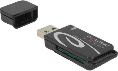 Кардрідер Delock Mini USB-A 2.0 - microSD, SD Black (91602)