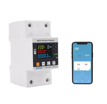 Розумне WIFI реле напруги TAXNELE TVPS1-63LW colourful 63A з моніторингом електроенергії Smart Switch TUYA