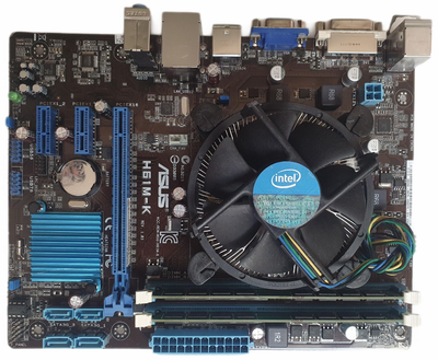 Комплект: Материнская плата ASUS H61M-K (DVI /VGA) / CPU Intel i5-3470 (4 ядра, 3.6 Ghz)/ ОЗУ DDR3 16Gb / Кулер BOX