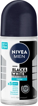Антиперспірант NIVEA MEN Чорне та Біле Невидимий: Свіжий 50 мл (42349778/4006000032818)