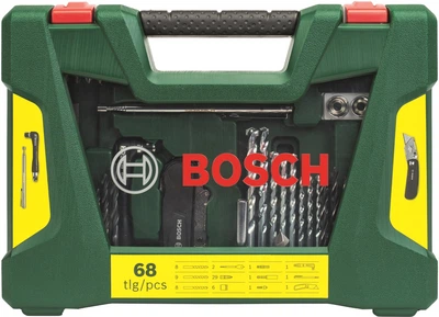 Набор сверл и бит Bosch V-Line 68 штук с ножом, магнитной ручкой и двухсторонним держателем для бит (2607017191)