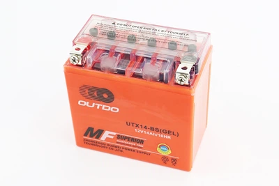 Мото аккумулятор OUTDO 12 Вольт 14Ah UTX14-BS гелевый
