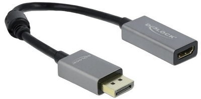 Адаптер Delock DisplayPort 1.4 - HDMI 4K 60Гц Grey/Black (4043619664368)