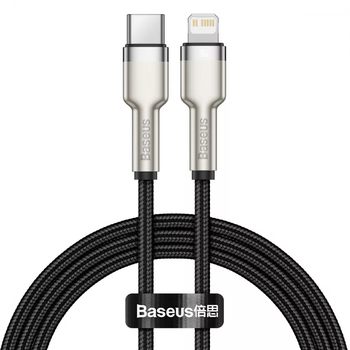 Кабель Baseus Cafule Metal PD Type-C to Lightning 20W 1m black CATLJK-A01