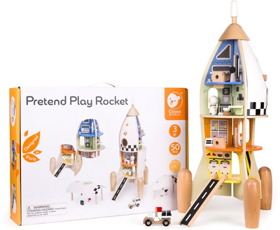 Ракета Classic World Wooden Pretend Play Rocket (6923450552872)