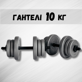 Гантелі 2х10кг GREY