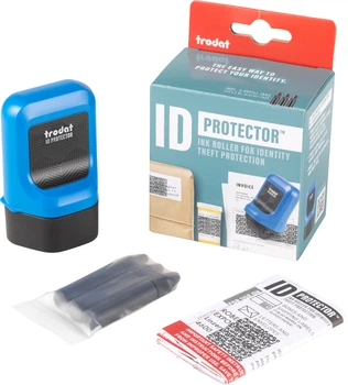 Роликовый штамп Trodat ID Protector+ 3 Refills синий (443673407)