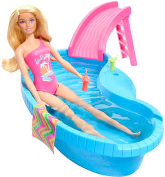 Lalka Barbie Mattel z basenem ta akcesoriami 29 cm (0194735178285)