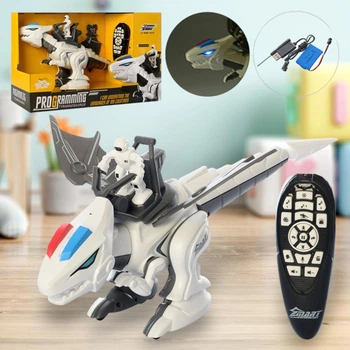 Робот Динозавр Le Neng Toys Programming Tyrannosaurus аккумулятор 3,7 V звуковые и световые эффекты на радиоуправлении