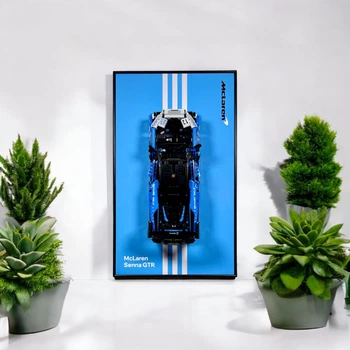 Арт Держатель Рамка на Стену 50x30 см. для Фирменного Конструктора Technic (42123) McLaren Senna GTR Макларен Сенна - Type-A