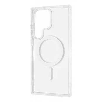 Чохол із підтримкою MagSafe VVave Clear Case (PC+TPU) with Magnetic Ring Samsung Galaxy S22 Ultra (S908) Тransparent
