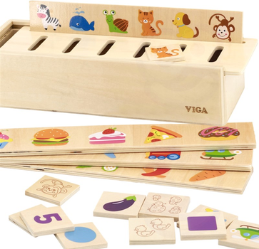 Sorter Viga Montessori Zwierzęta Owoce Warzywa (6971608445033)