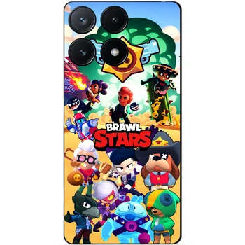 Чехол силиконовый бампер Candy для Motorola Edge 60 Fusion с картинкой Brawl Stars Бравл Старс Силовая Лига Нокаут Леон Ворон