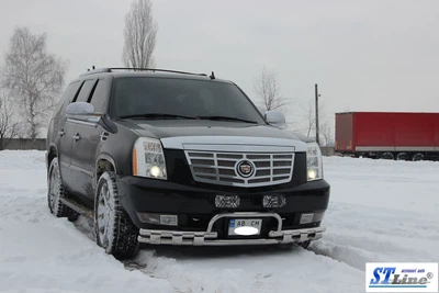 Кенгурятник защита переднего бампера на Cadillac Escalade GMT900 07-14 d60х1,6мм Кадиллак Эскалейд ST7753