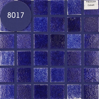 Мозаика АкваМо синяя присыпка PW25204 Cobalt 31.7х31.7 стеклянная для ванны, душевой,кухни,хамама,бассейна за