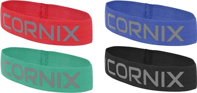 Набор Резинка для фитнеса и спорта из ткани Cornix Loop Band XR-0137 5-7 кг Красная + Cornix Loop Band XR-0138 7-9 кг Зеленая + Cornix Loop Band XR-0139 11-14 кг Синяя + Cornix Loop Band XR-0140 14-18 кг Черная