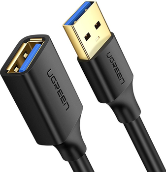 Kabel Ugreen US129 USB 3.0 Przedłużacz męski 1.5 m Czarny (UGR-30126)