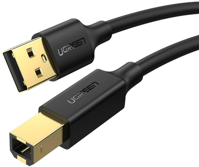 Кабель Ugreen US135 USB 2.0 AM to BM Print Cable 2 м Black (6957303828470)