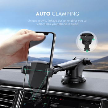 Автотримач для телефона Ugreen LP200 Gravity Phone Holder with Suction Cup Black (UGR-60990B)