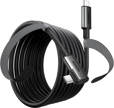 Кабель Ugreen US551 Right Angle USB-C to USB-C VR Link Cable 5 м Black (6957303896295)