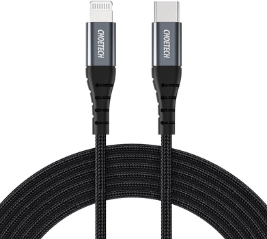 Kabel CHOETECH USB 3.1 Type-C - Lightning 1.2 m MFI PD 20 W Black (6971824975079)