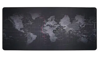 Коврик для мыши Voltronic 300x800 тканевой Карта мира с боковой прошивкой толщина 3мм Mixed