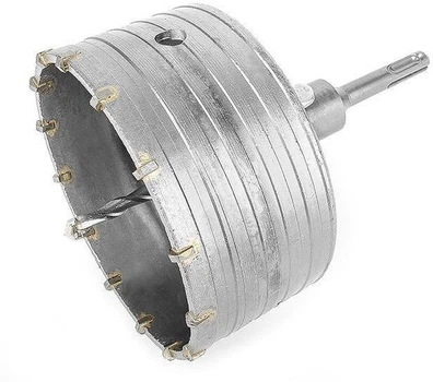 Свердло корончате Intertool 120 мм по бетону з хвостовиком 100 мм граніту каменю мармуру керамограніту фреза коронка (000002919)