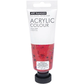 Художественная акриловая краска Art Ranger Acrylic 121 Glitter red / Красная с блестками 75мл.