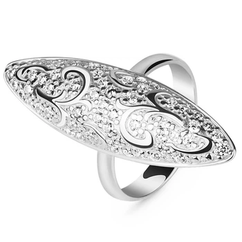 Серебряное кольцо с фианитами Рандеву ФК038 18.5р.