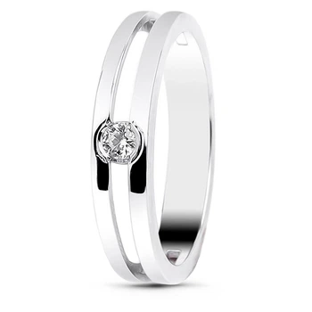 Серебряное кольцо с фианитами Симона К2102 15.5р.