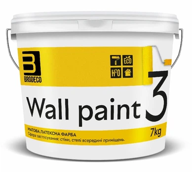 Краска латексная "Wall Paint 3" TM Brodeco 7кг