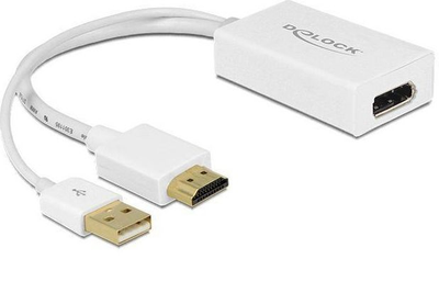 Адаптер Delock HDMI(M) і USB(M) Displayport(F) 24 см (4043619624966)