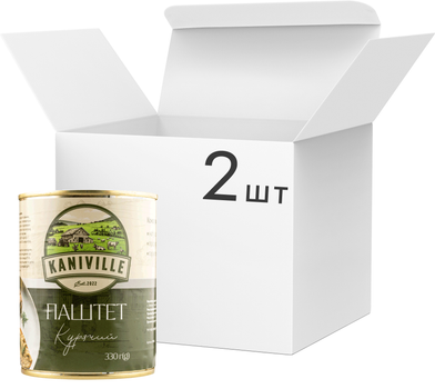 Упаковка мясного паштета Kaniville с курицей 330 г х 2 шт (2020255191160)