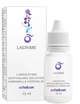 Офтальмологический раствор Schalcon Lacrime для мягких контактных линз с растительными экстрактами ромашки и василька 15 мл (8019894101580)