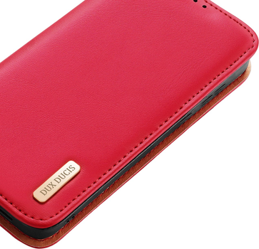 Etui z klapką Dux Ducis Hivo blokadą RFID do Samsung Galaxy S24 Plus Red (6934913021835)