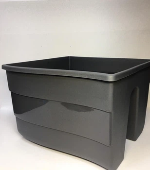 Горщик балконний на перила Form-Plastic Хвиля з кронштейнами 11 л 29 х 20 х 30 см, Колір Антрацит