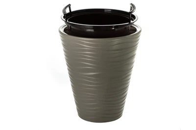 Горшок для цветов Form-Plastic Сахара круглый 21 л 35 х 40 см, Цвет Светло-Серый