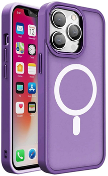 Etui plecki Hurtel MagSafe Color Matte Case do Apple iPhone 15 Pro Purple (9145576280140)