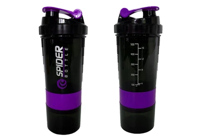 Шейкер спортивный EasyFit Spider 0,5 л Черно-фиолетовый